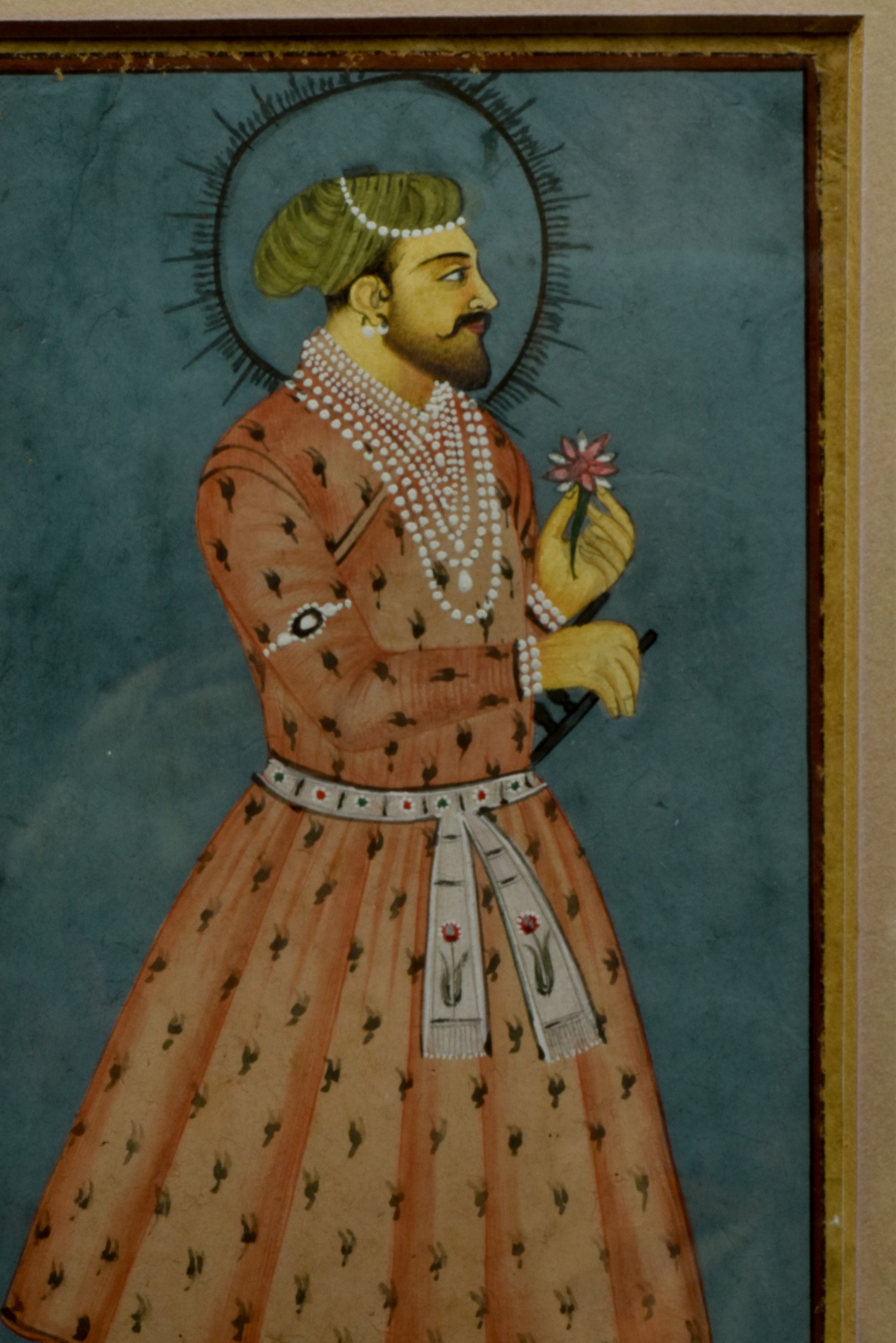 PORTRAIT OF A MUGHAL RULER POSSIBLY AURANGZEB - Image 4 of 4