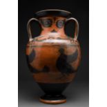 MAGNIFICENT TWIN-HANDLED ETRUSCAN AMPHORA ATTRIBUTED TO MICALI PAINTER - TL TESTED