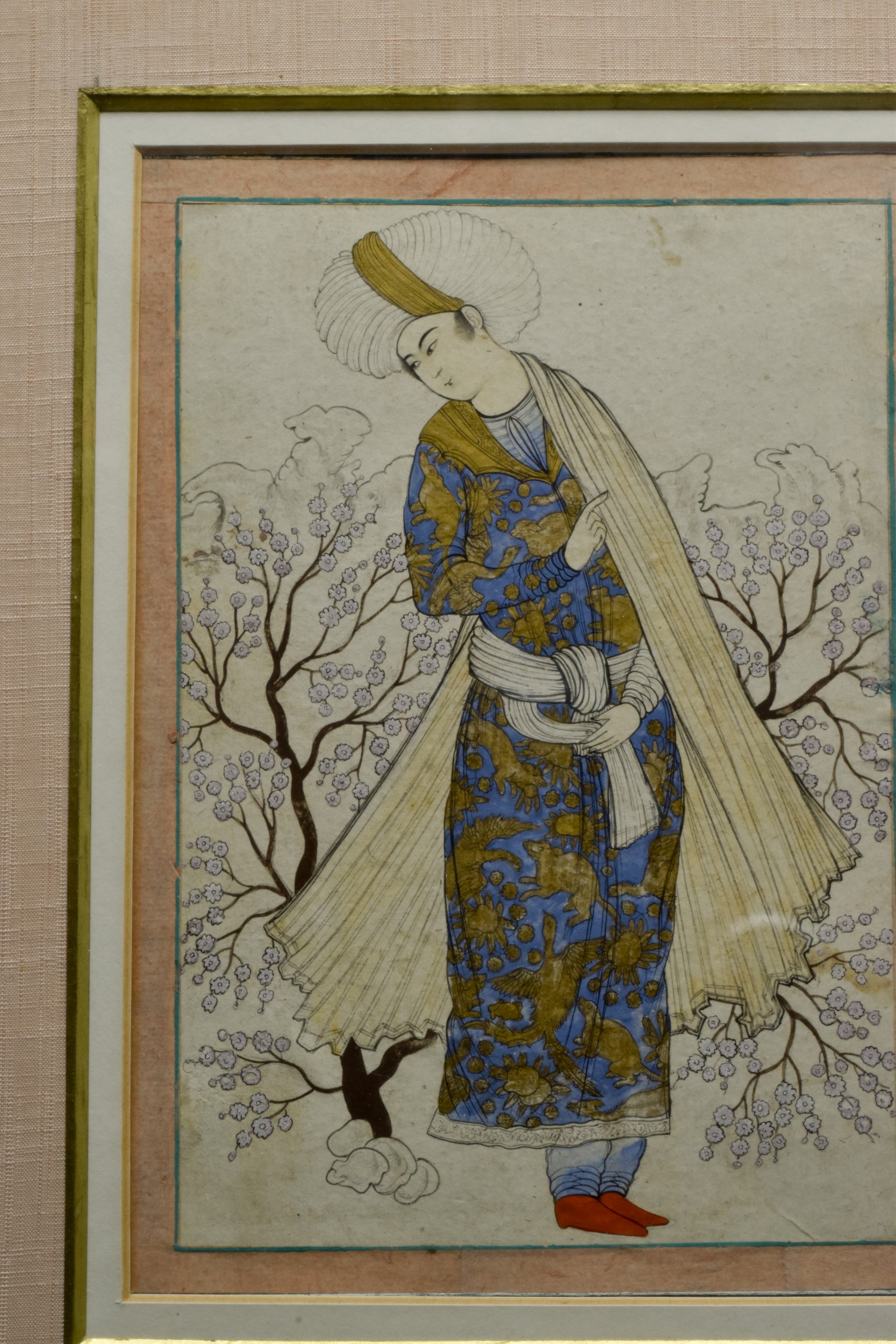 SAFAVID PAINTING OF A TURBANED MAN - Image 3 of 4