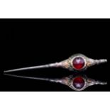 ISLAMIC SILVER HAIRPIN WITH GEMSTONE