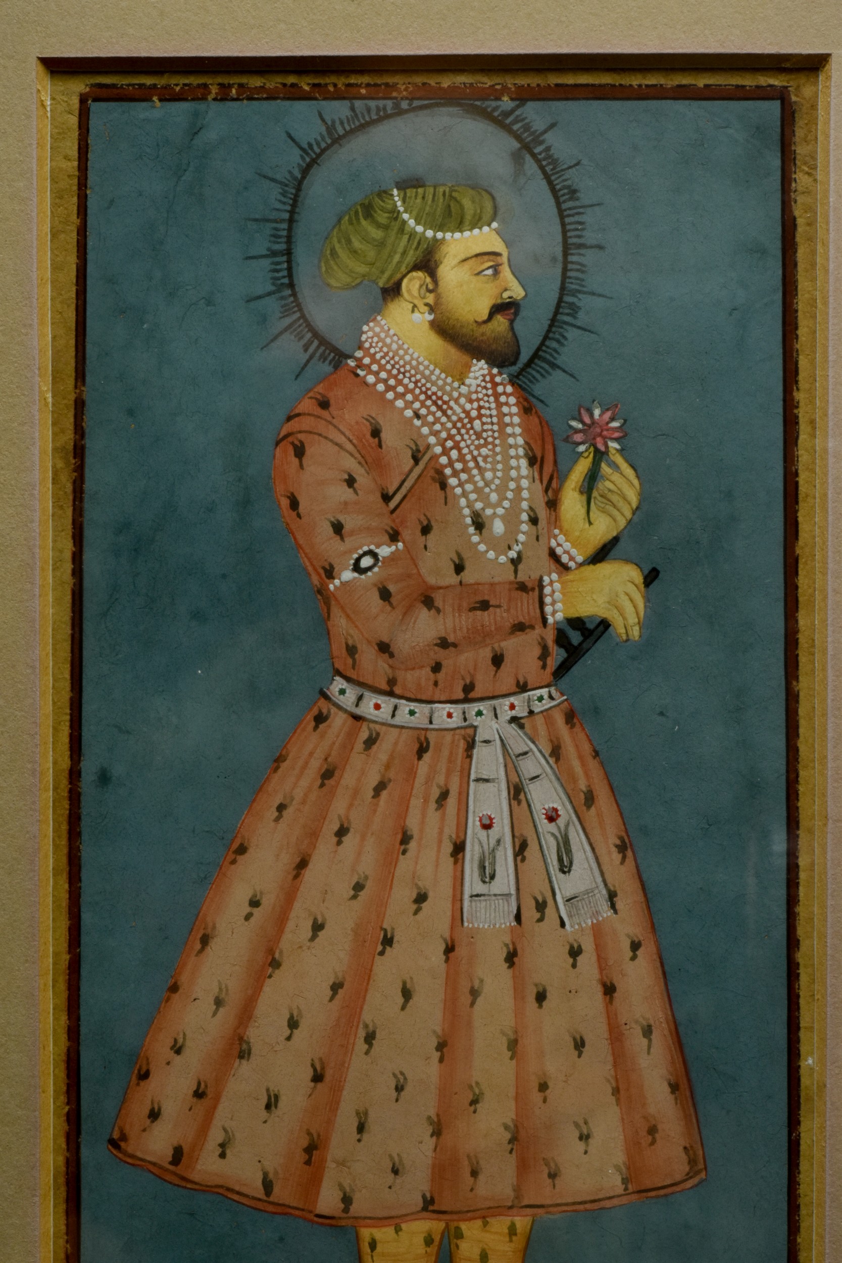 PORTRAIT OF A MUGHAL RULER POSSIBLY AURANGZEB - Image 3 of 4