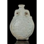 EGYPTIAN FAIENCE NEW YEAR'S FLASK WITH WEDJAT -EYE