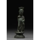 ANCIENT GREEK BRONZE GODDESS STATUETTE