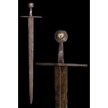 MEDIEVAL SWORD WITH ROUND POMMEL