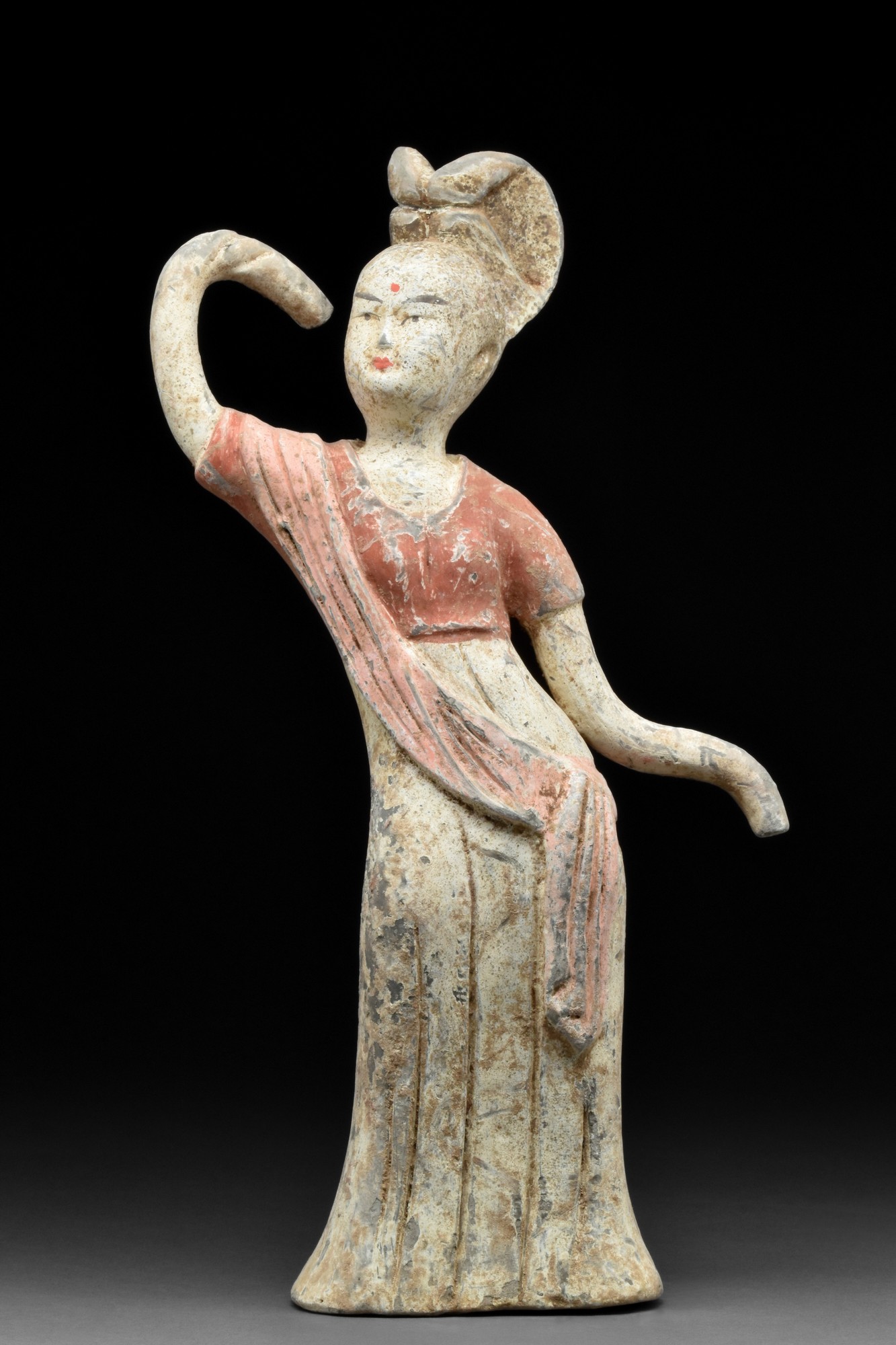 CHINESE TANG DYNASTY TERRACOTTA FEMALE DANCER - TL TESTED