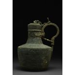 BYZANTINE BRONZE JUG WITH MEDALLIONS