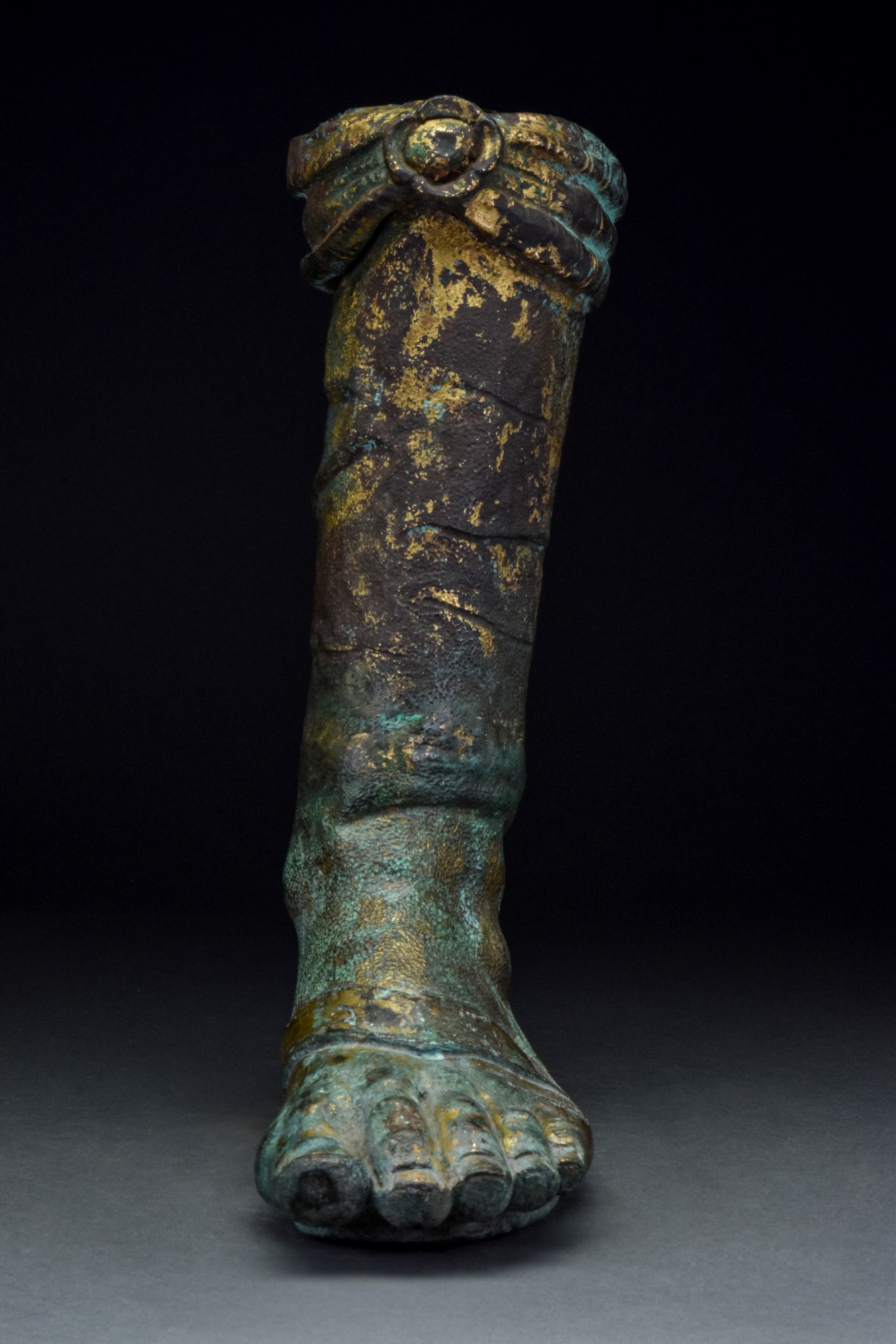 ROMAN GILT BRONZE LEGIONARY FOOT - WITH REPORT - Bild 3 aus 6