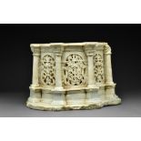 BYZANTINE MARBLE RELIQUARY WITH PILLARS