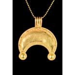 ROMAN GOLD LUNAR PENDANT