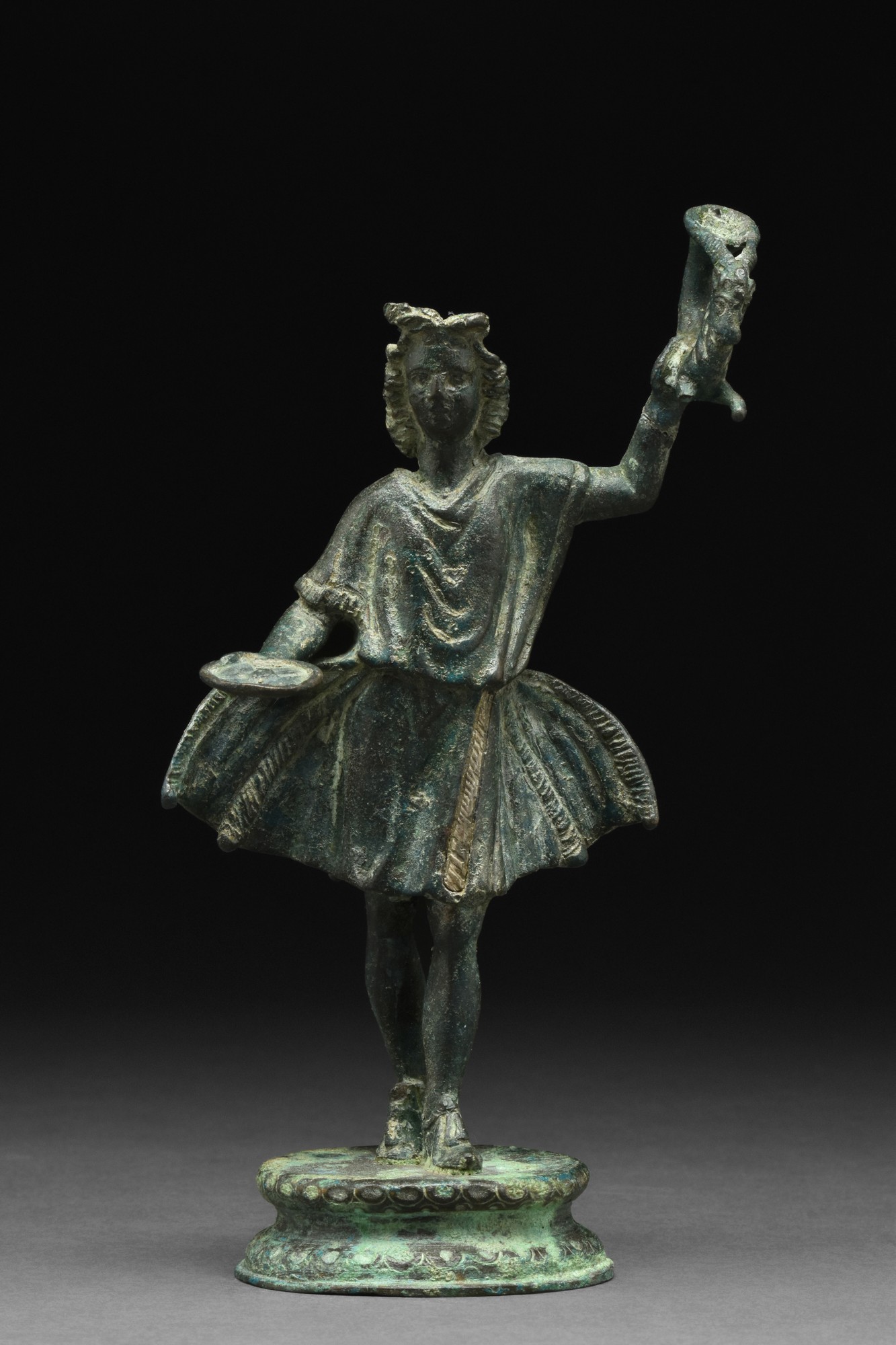 LARGE ROMAN BRONZE FIGURE OF LAR