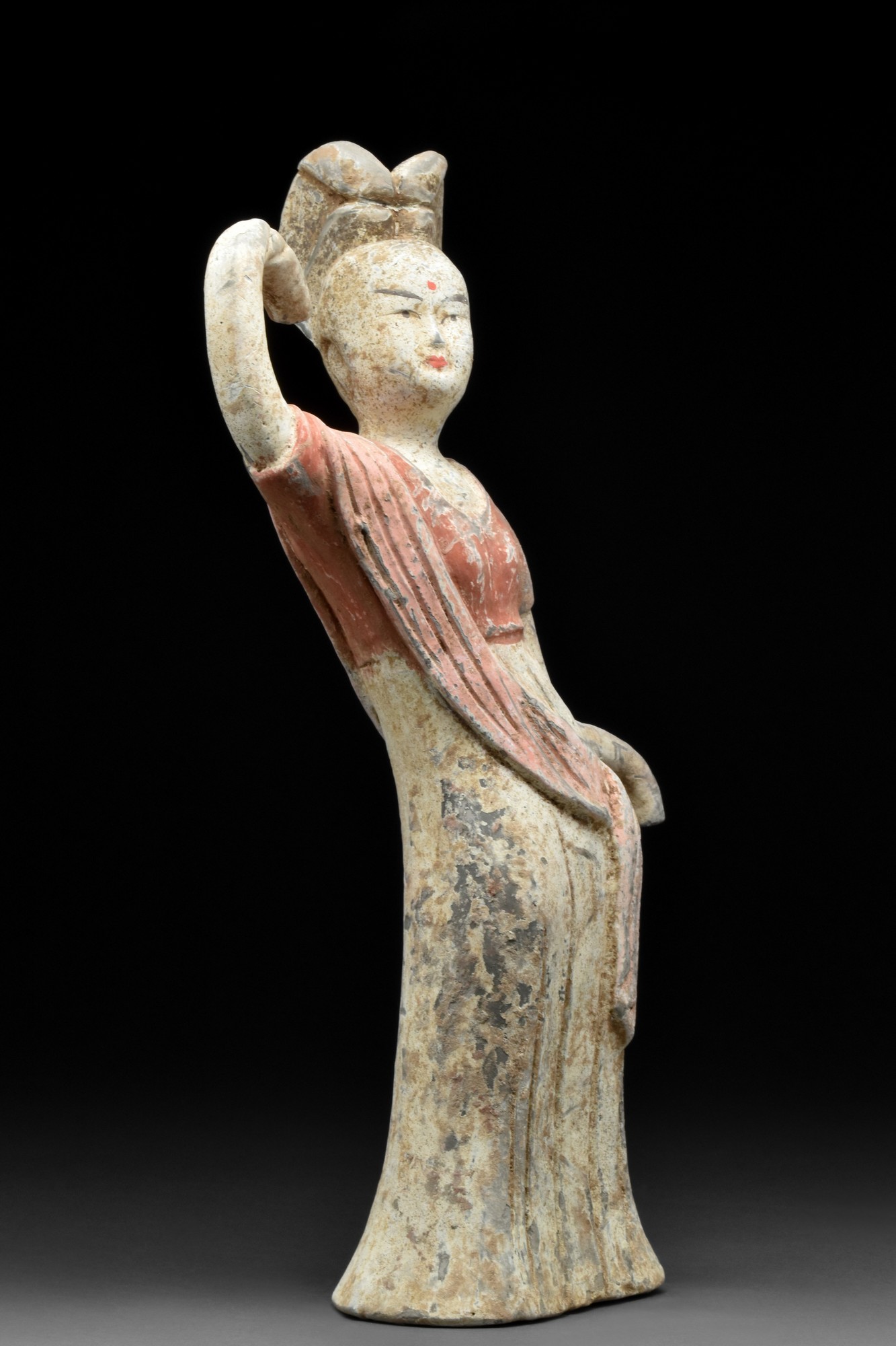 CHINESE TANG DYNASTY TERRACOTTA FEMALE DANCER - TL TESTED - Bild 2 aus 5