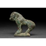 SELJUK BRONZE LION FIGURINE