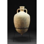 LARGE ROMAN POTTERY AMPHORA ON STAND