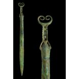 AN ELABORATE CELTIC BRONZE SWORD