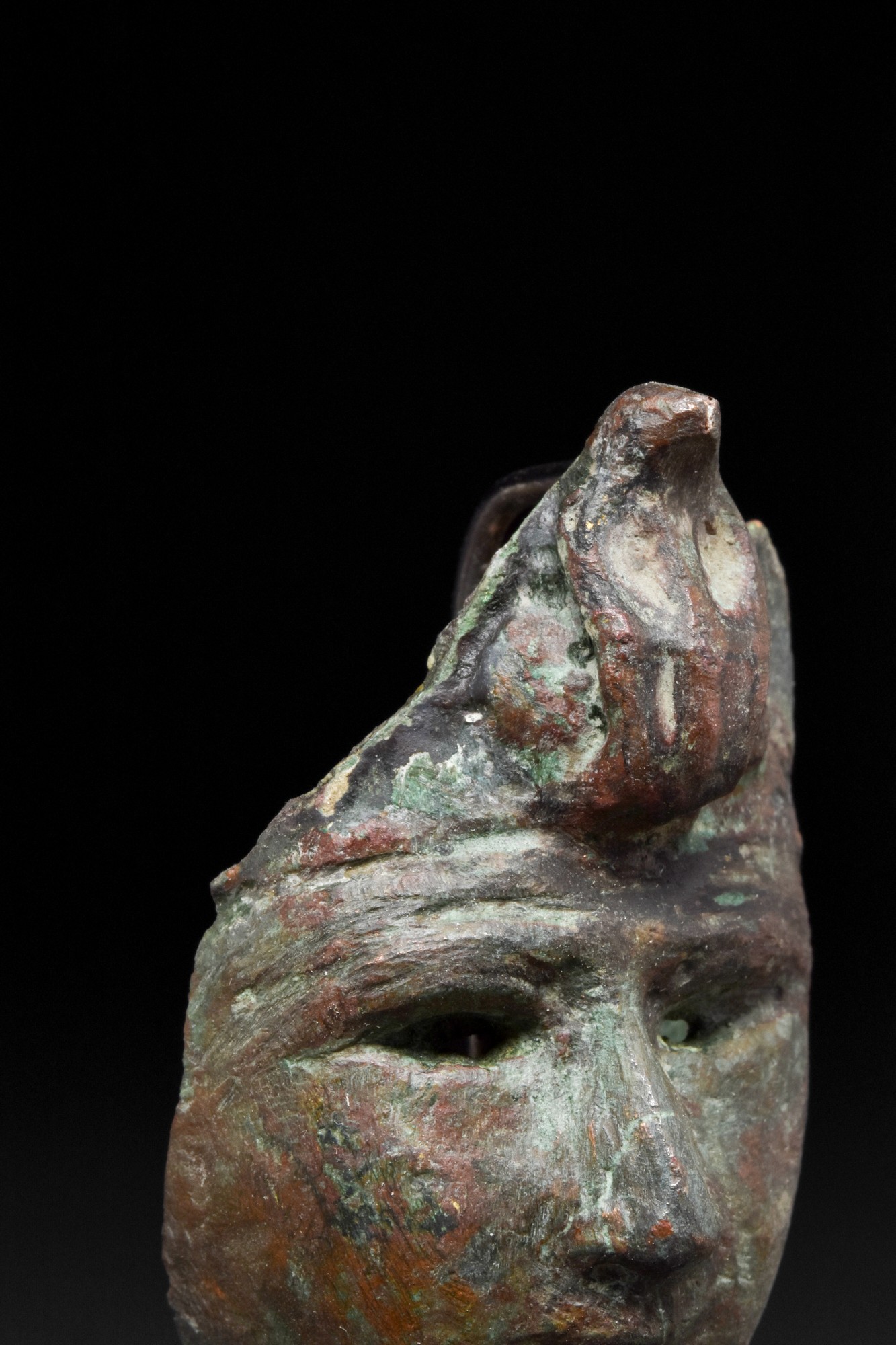 EGYPTIAN BRONZE OSIRIS STATUETTE HEAD - Bild 4 aus 5