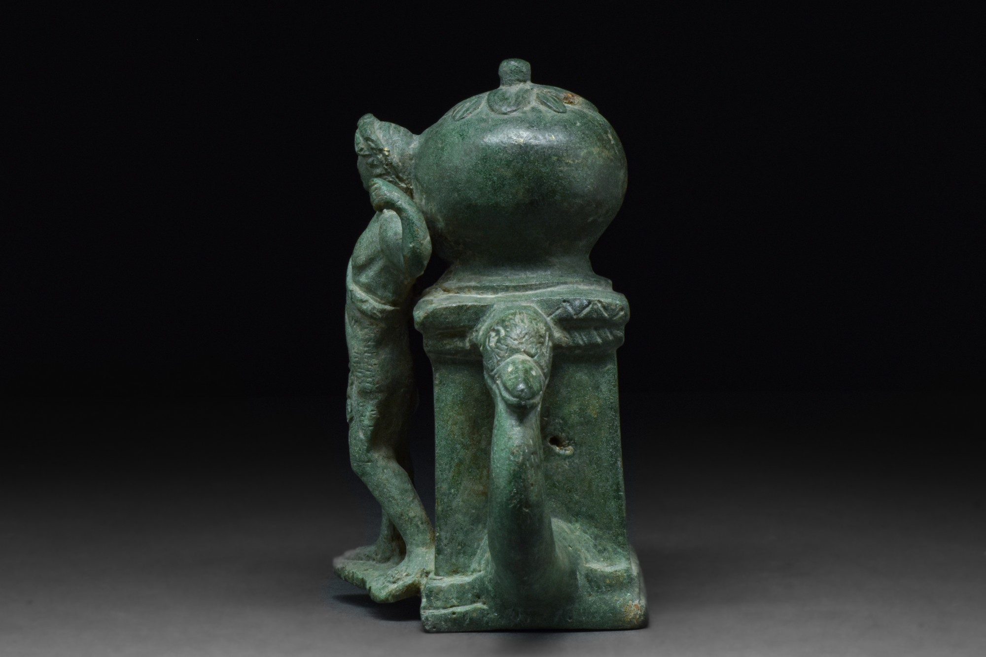 ROMAN BRONZE CHARIOT FITTING WITH BACCHUS - Image 3 of 7