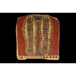 EGYPTIAN CARTONNAGE FOOT COVERING WITH FEET