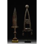 RARE ANCIENT ROMAN IRON PUGIO DAGGER IN SCABBARD