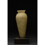 EGYPTIAN TALL ALABASTER VESSEL