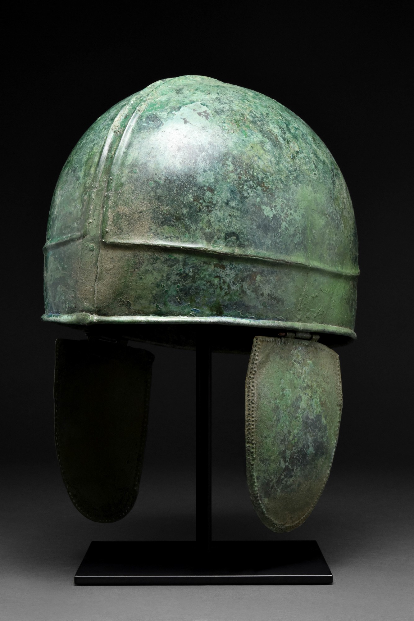 GREEK CHALCIDIAN BRONZE HELMET - XRF TESTED - Image 2 of 9