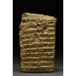 MESOPOTAMIAN CLAY CUNEIFORM TABLET