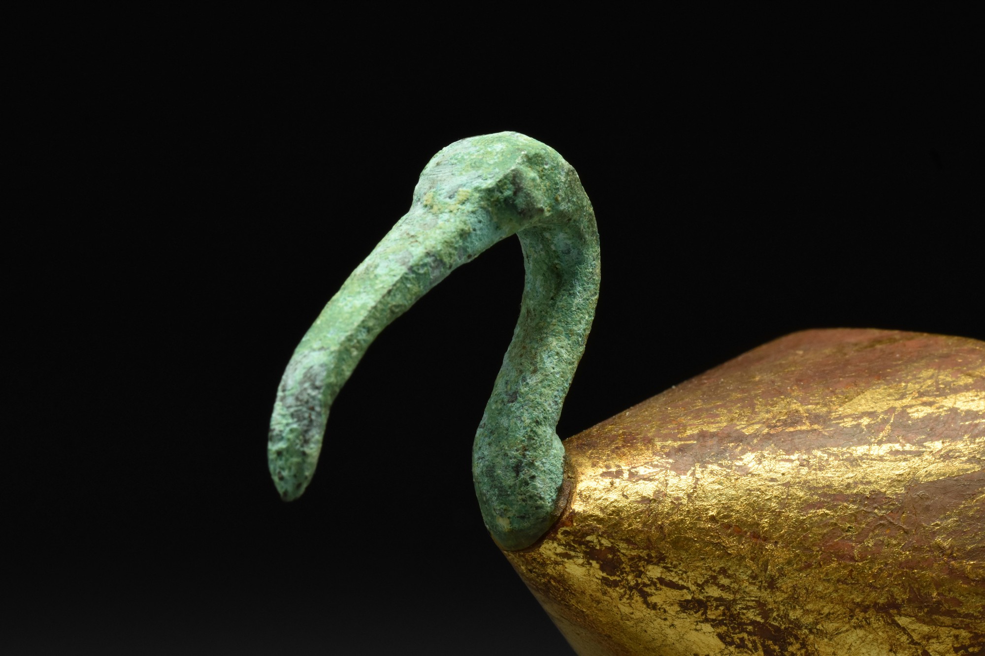 ANCIENT EGYPTIAN GILDED BRONZE SEATED IBIS - Image 6 of 6