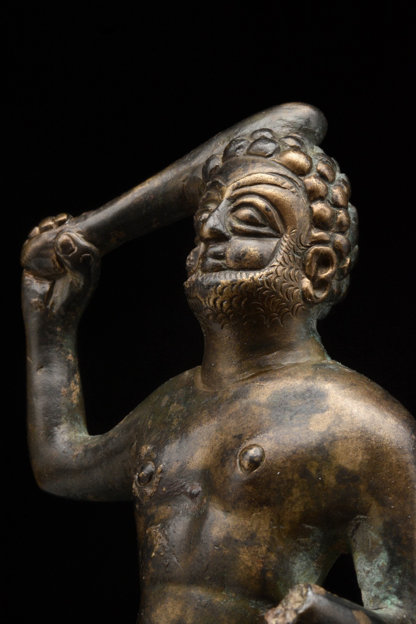 GREEK HELLENISTIC BRONZE HERAKLES FIGURE - Image 5 of 6