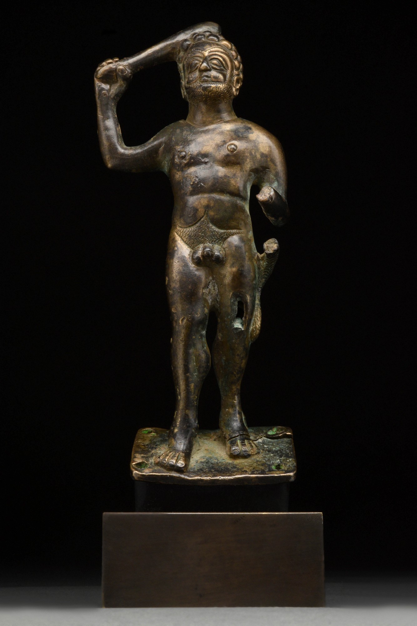 GREEK HELLENISTIC BRONZE HERAKLES FIGURE