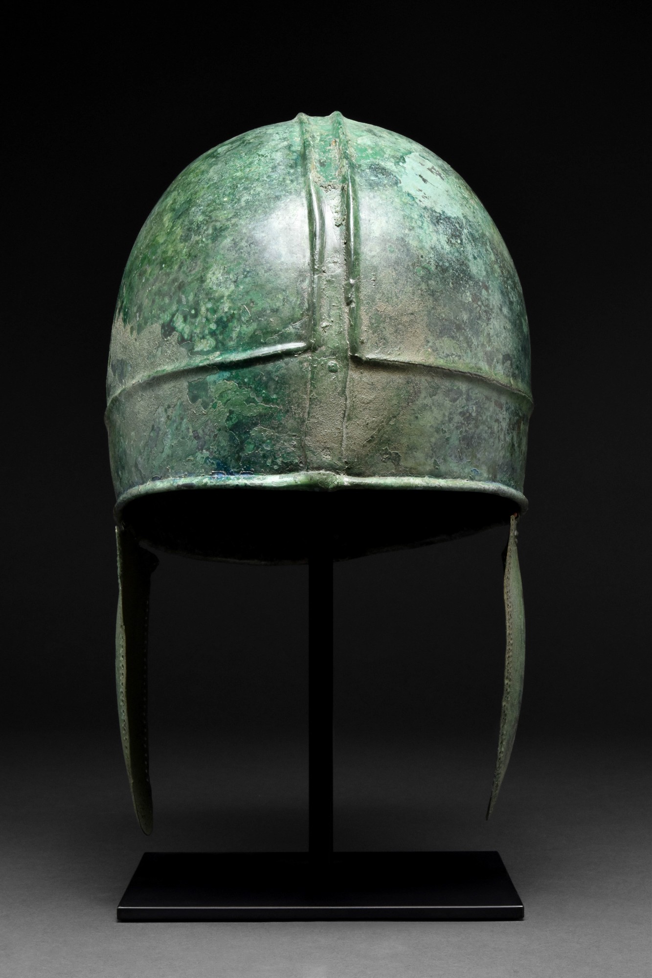 GREEK CHALCIDIAN BRONZE HELMET - XRF TESTED