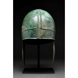 GREEK CHALCIDIAN BRONZE HELMET - XRF TESTED