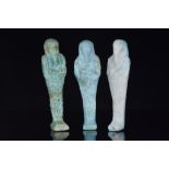 AN ANCIENT EGYPTIAN FAIENCE SHABTI GROUP