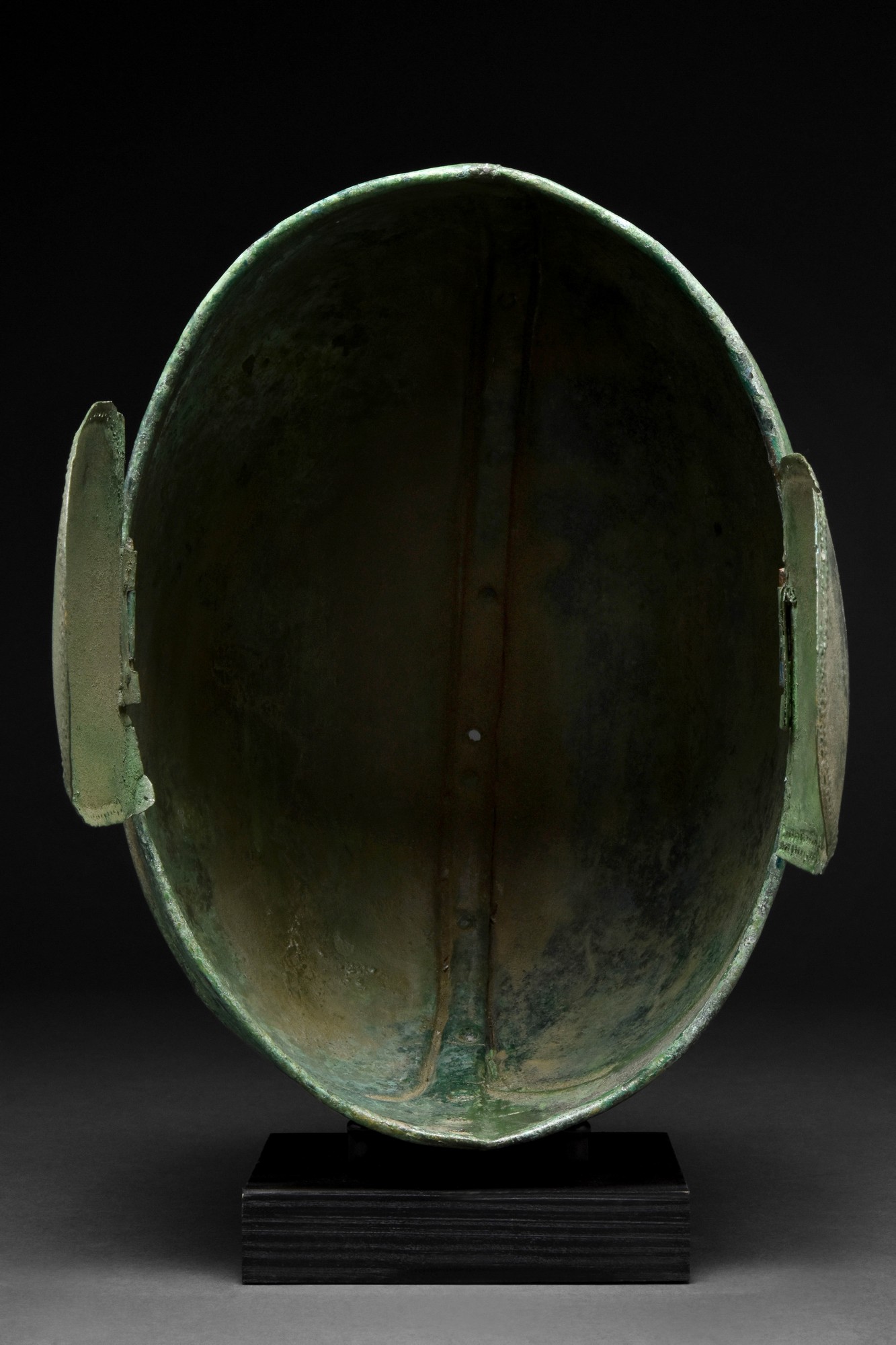 GREEK CHALCIDIAN BRONZE HELMET - XRF TESTED - Image 6 of 9