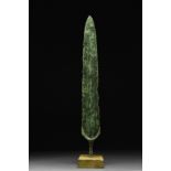 LARGE ANCIENT BRONZE SPEARHEAD