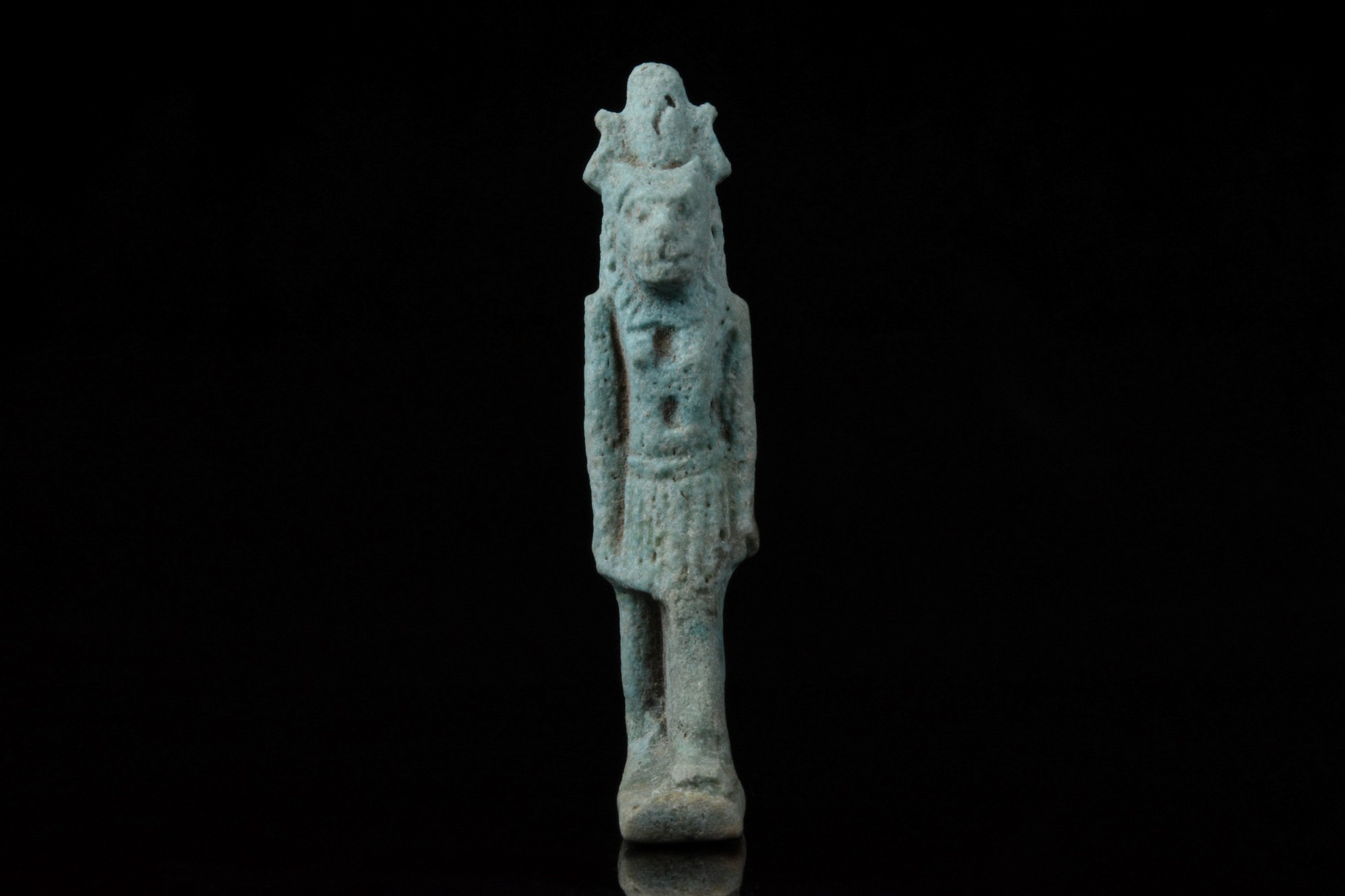 EGYPTIAN FAIENCE AMULET OF MAHEES - Image 2 of 5