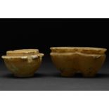 PAIR OF EGYPTIAN ALABASTER VESSELS