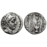 SELEUCID KINGS, DEMETRIOS II NIKATOR, FIRST REIGN 145-140 BC, AR DRACHM, SELEUCIA IN PIERIA MINT ?