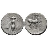 IONIA, EPHESOS, CA. 202-150 BC, MAGISTRATE ERMOTREPHES, AR DRACHM