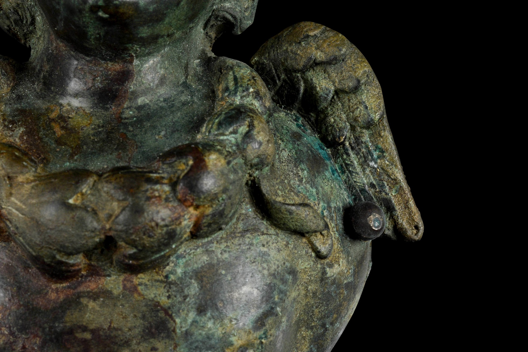 ANCIENT ROMAN BRONZE PHALERA WITH CUPID - Image 11 of 11