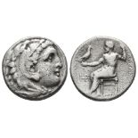 KINGS OF MACEDONIA, IN THE NAME OF ALEXANDER III THE GREAT, 336-323 BC, POSTHUMOUS ISSUE, AR DRACHM