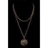 GREEK KINGDOM OF THRACE LYSIMACHOS SILVER TETRADRACHM IN GOLD PENDANT