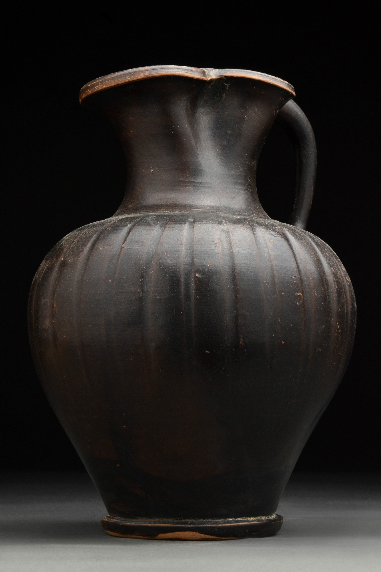 ANCIENT GREEK CAMPANIAN BLACK GLAZED OINOCHOE