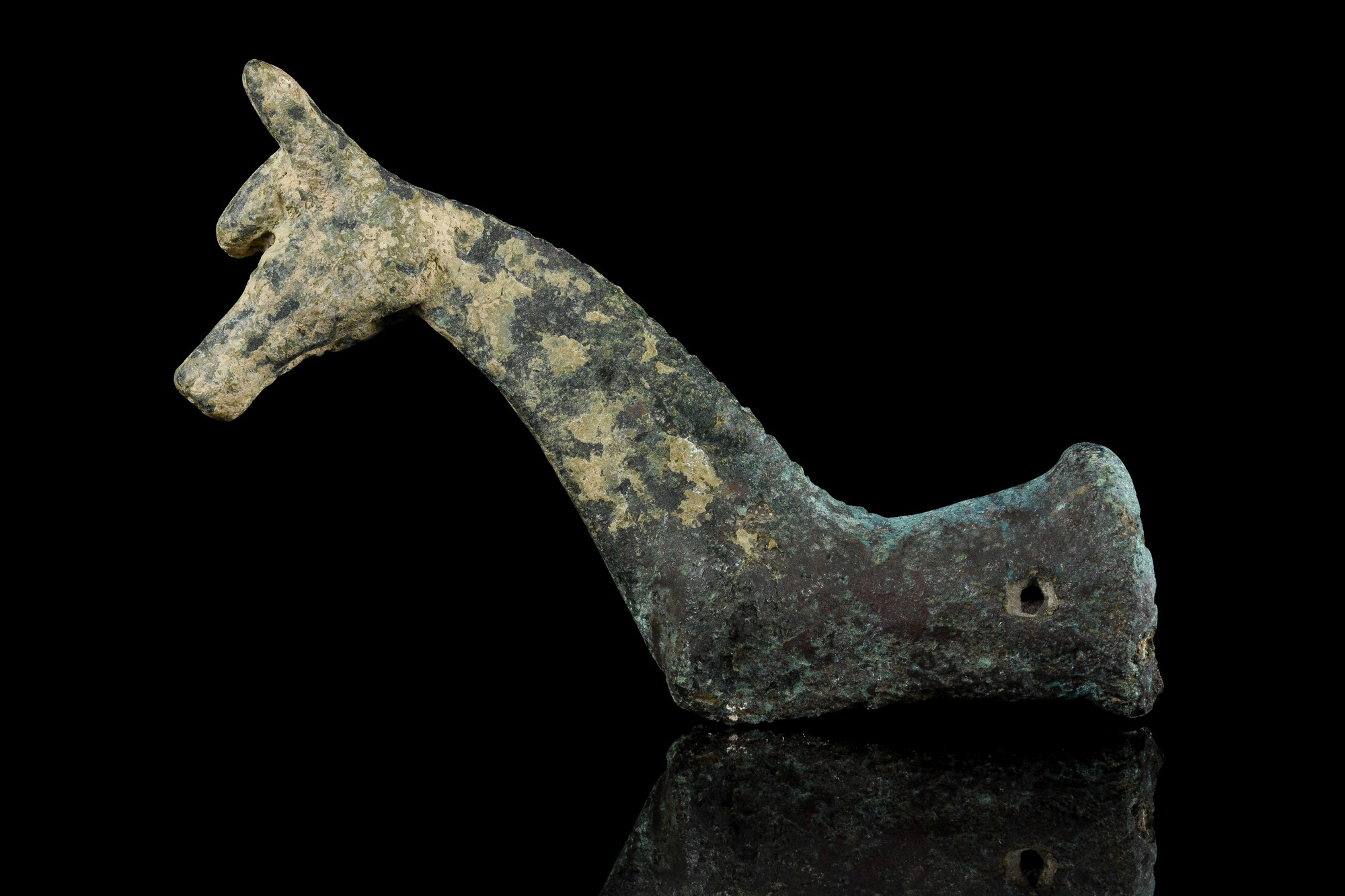 WESTERN ASIATIC BRONZE HORSE PROTOME - Image 2 of 4