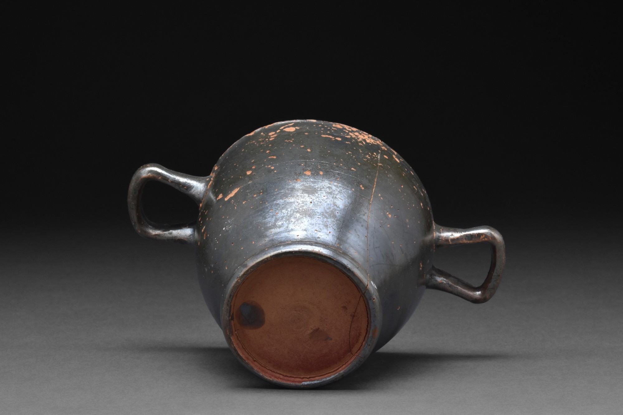 GREEK CAMPANIAN POTTERY BLACKWARE SKYPHOS - Image 5 of 5