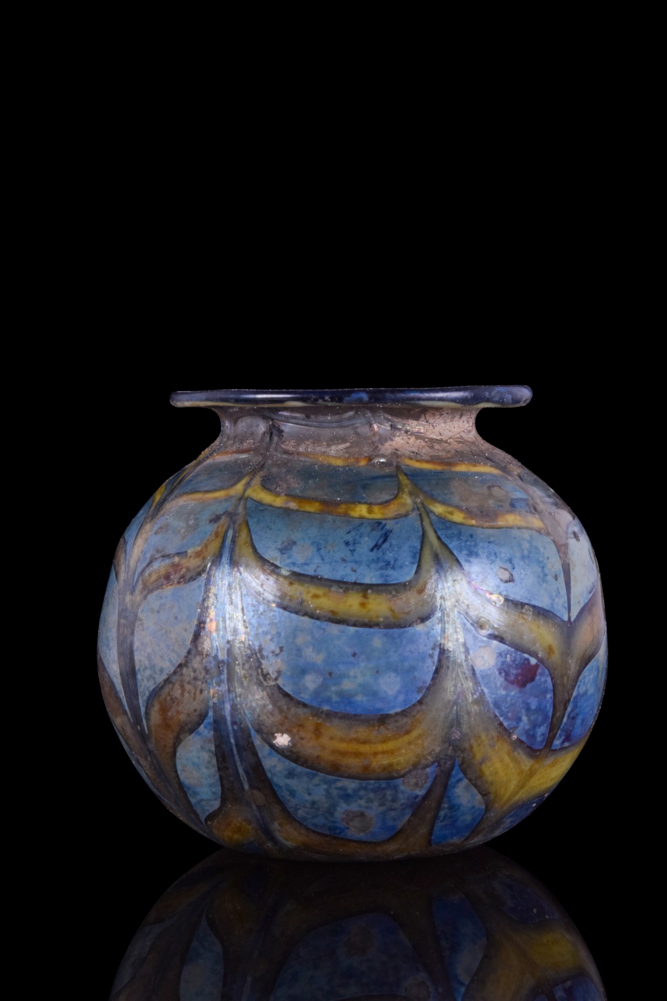 STUNNING HELLENISTIC MOSAIC GLASS VESSEL - Image 2 of 5