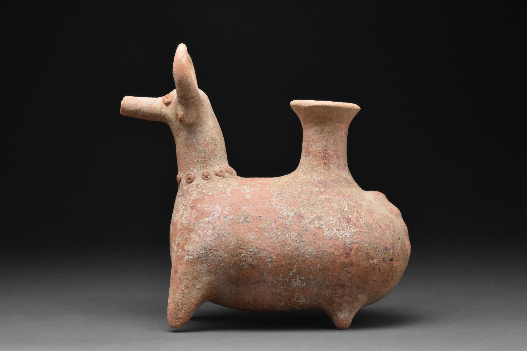 WESTERN ASIATIC TERRACOTTA ZOOMORPHIC VESSEL - Image 4 of 7