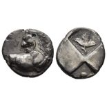 THRACE, CHERSONESUS, CA. 357-320 BC, AR HEMIDRACHM