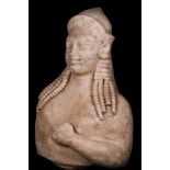 ARCHAIC GREEK TERRACOTTA FIGURAL BUST