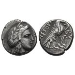 TROAS, ABYDOS, MAGISTRATE ARISTOKLES,CA. 350-280 BC, AR DRACHM