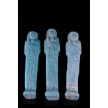 ANCIENT EGYPTIAN FAIENCE USHABTI GROUP