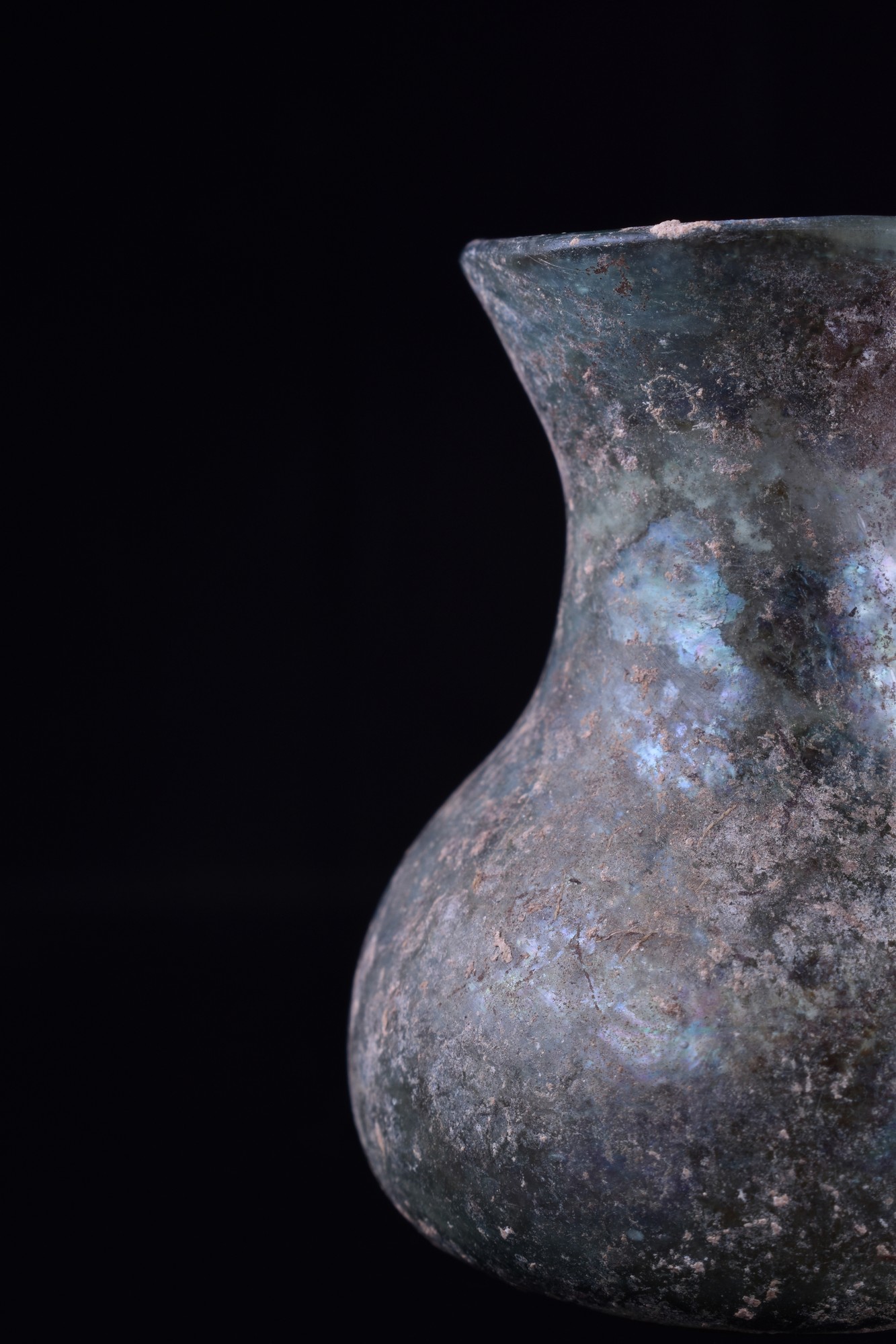 ANCIENT ROMAN GLASS FLASK - Image 6 of 6